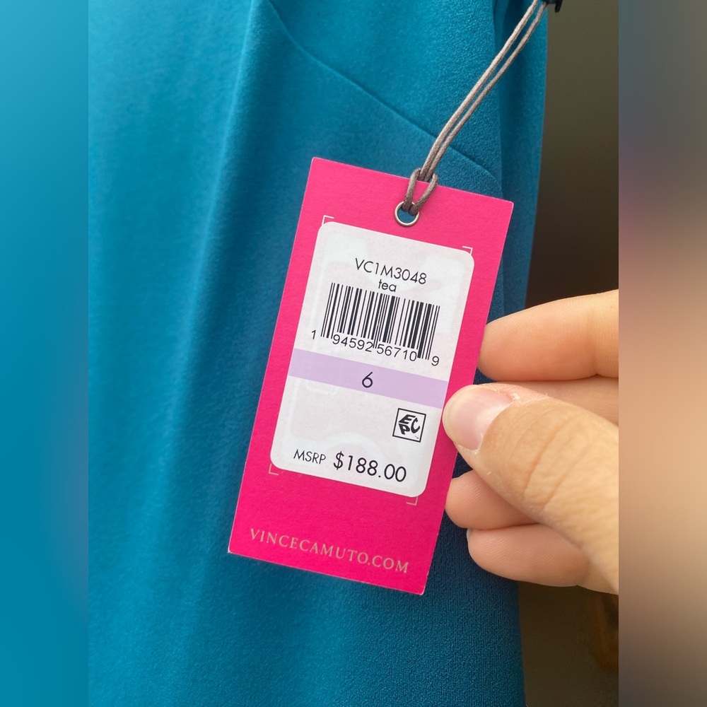 Vince Camuto Teal Formal Dress, Brand New with Tags, Size 6, (orig. $188) - Picture 4 of 4